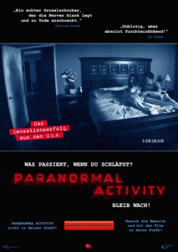 Filmplakat zu Paranormal Activity