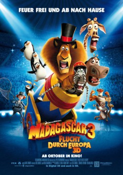 Filmplakat zu Madagascar 3 - Flucht durch Europa