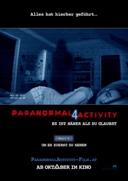 Filmplakat zu Paranormal Activity 4