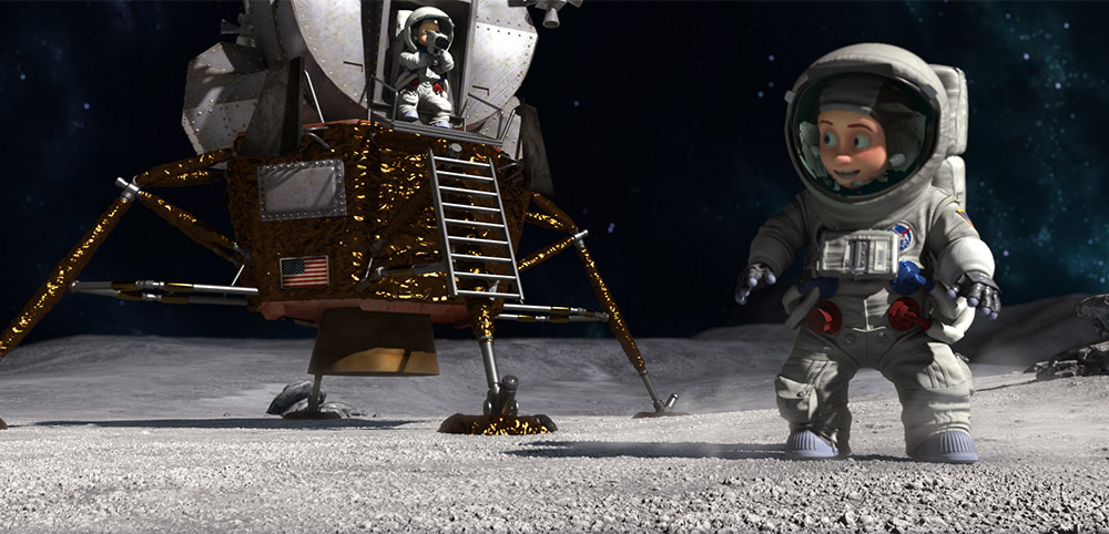 Szenenbild aus dem Film Einmal Mond und zurück