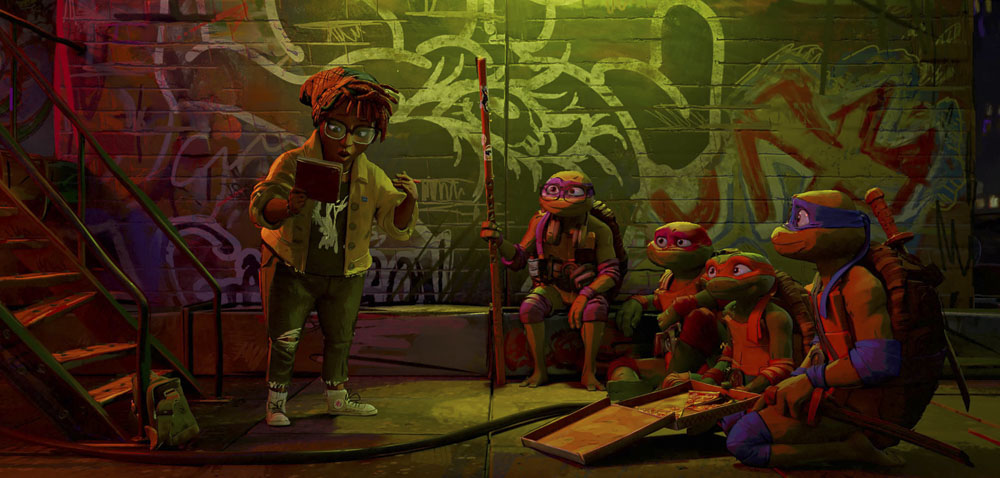 Szenenbild aus dem Film Teenage Mutant Ninja Turtles: Mutant Mayhem