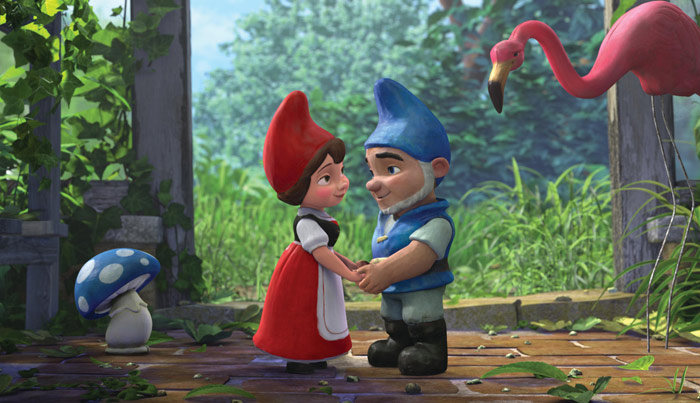 Szenenbild aus dem Film Gnomeo und Julia - Liebe versetzt Zwerge