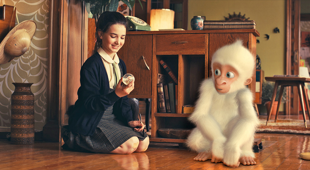 Szenenbild aus dem Film Flöckchen - Die großen Abenteuer des kleinen weißen Gorillas!