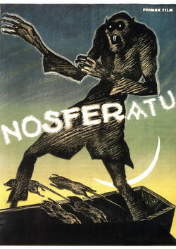 Filmplakat zu Nosferatu, eine Symphonie des Grauens